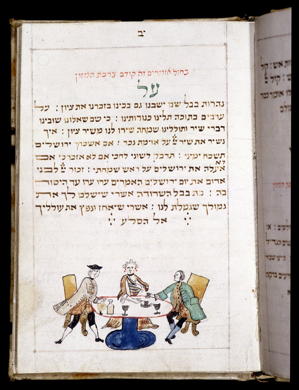 Bønnebok (12,7 x 8,8 cm) Bambeg 1773. Ved slutten av bønn for neo (Nymånedagen) - Jødisk museum i Basel, Sveits. av Jewish School