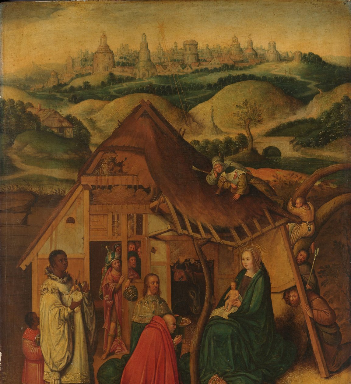 Tilbedelsen av magiene av Jheronimus Bosch (copy after)