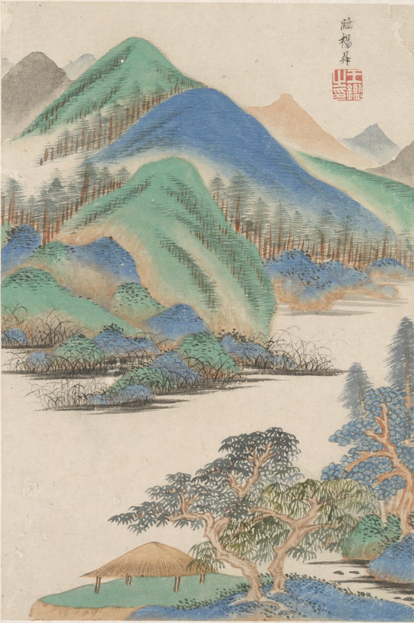 Landskap i stil med forskjellige gamle mestere: I stil med Yang Sheng, 1669 av Wang Jian