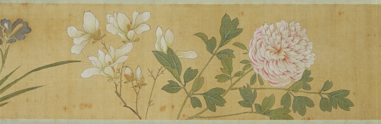 One Hundred Flowers, tidlig på 1600-tallet (malt silke) (detalj: se også 207347-58) av Jiayan Chen