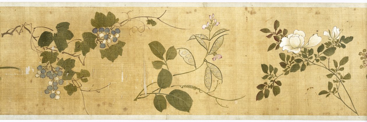 One Hundred Flowers, tidlig på 1600-tallet (malt silke) (detalj: se også 207347-58) av Jiayan Chen