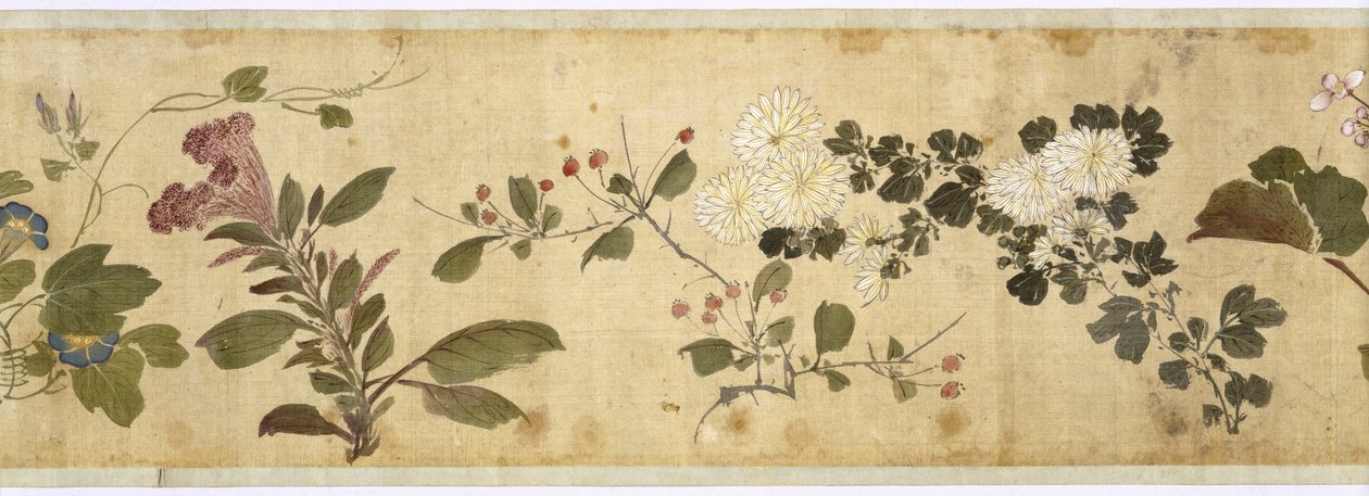 Ett hundre blomster, tidlig på 1600-tallet (malt silke) av Jiayan Chen