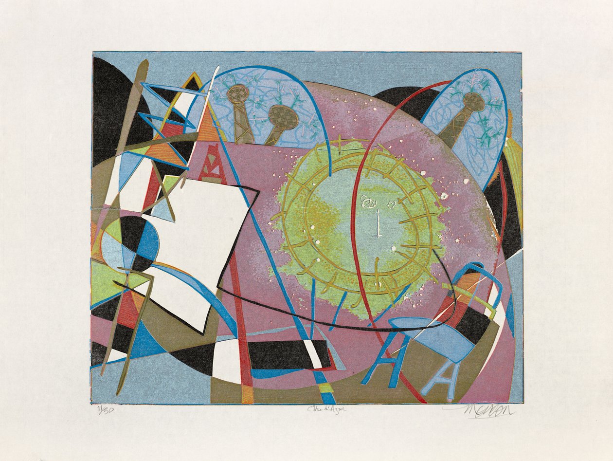 Cote d'Azur, 2020 (tresnitt) av Jim Monson
