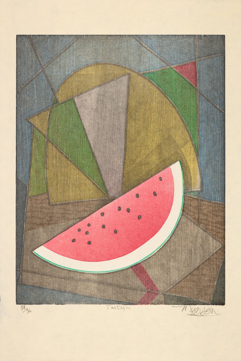 Pasteque, 2020 (tresnitt) av Jim Monson