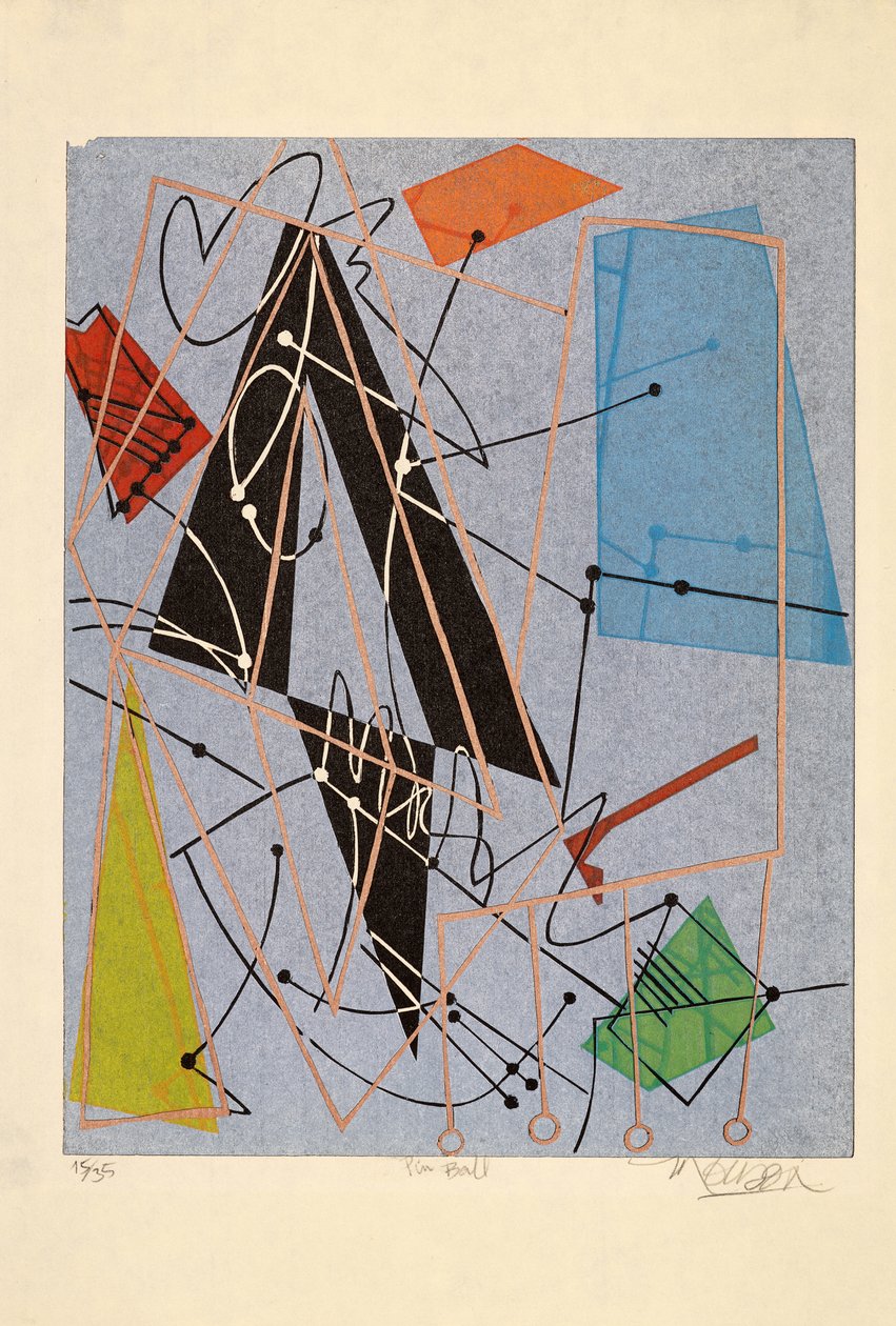 Pin Ball, 2015 (tresnitt) av Jim Monson