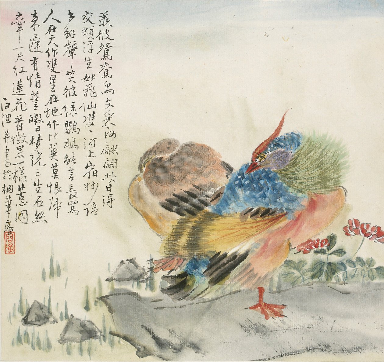 Et par mandarinender, 1857 av Jin Yuan