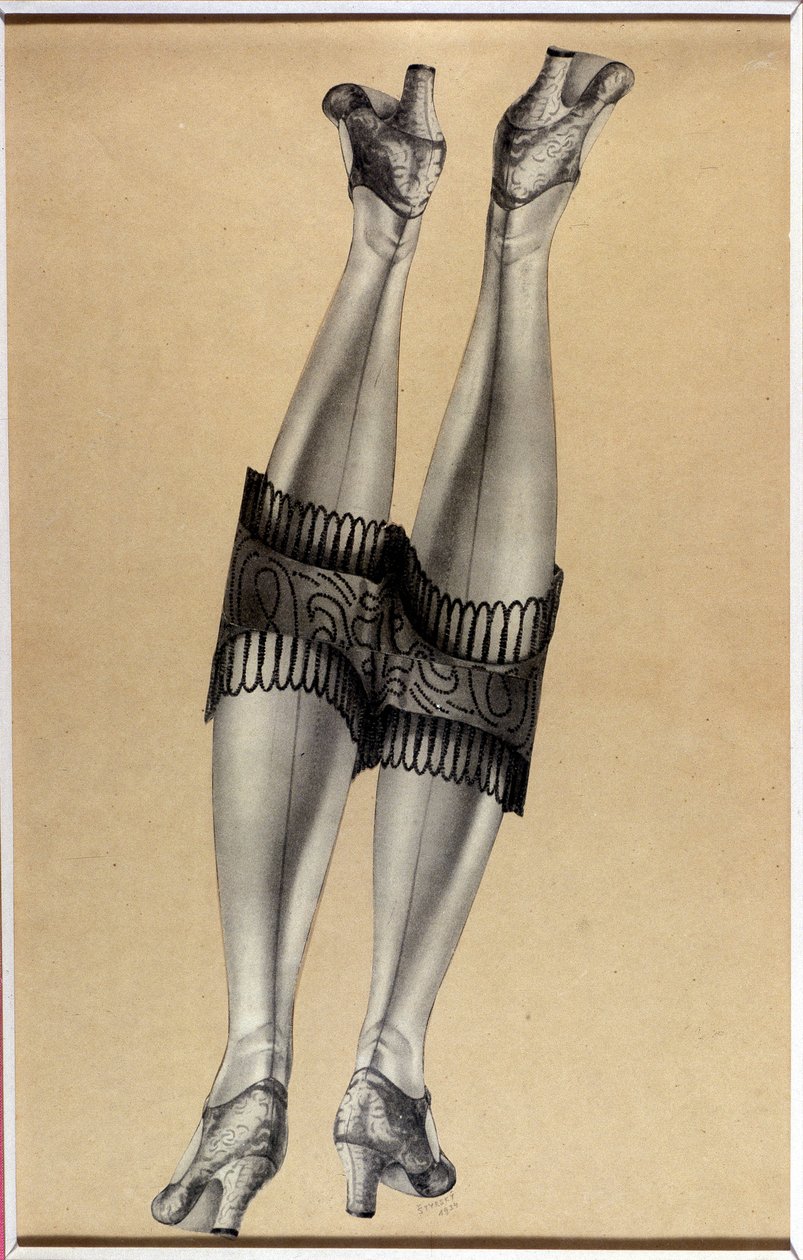Collage ""Two Beautiful Legs"" - av Jindrich Styrsky (1899-1942) (48 av 35) av Jindrich Styrsky