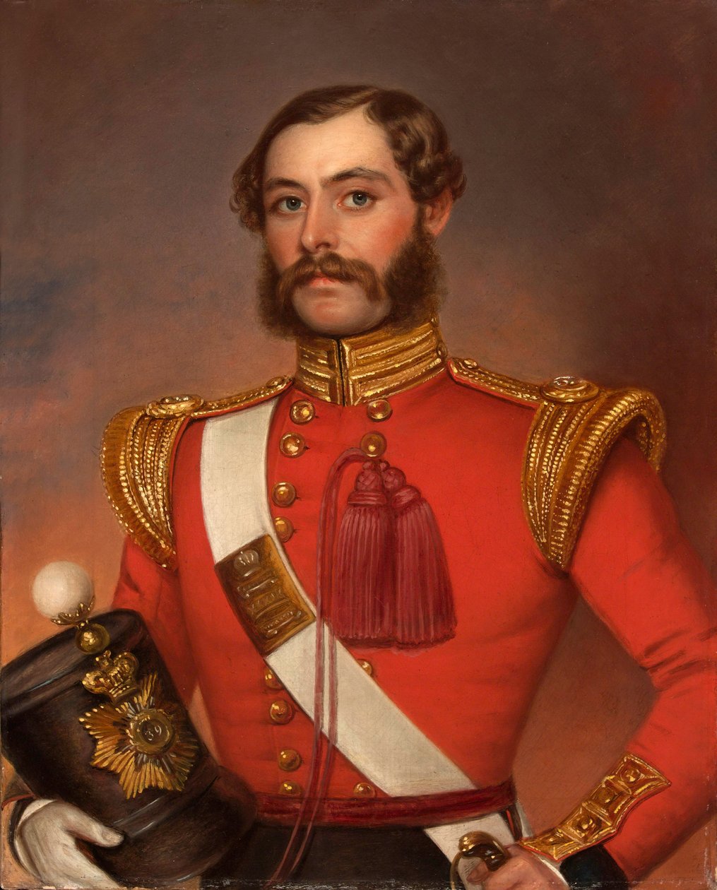 Løytnant William Munro, 39th (Dorsetshire) Regiment of Foot, ca. 1844 (olje på lerret) av Jivan Ram