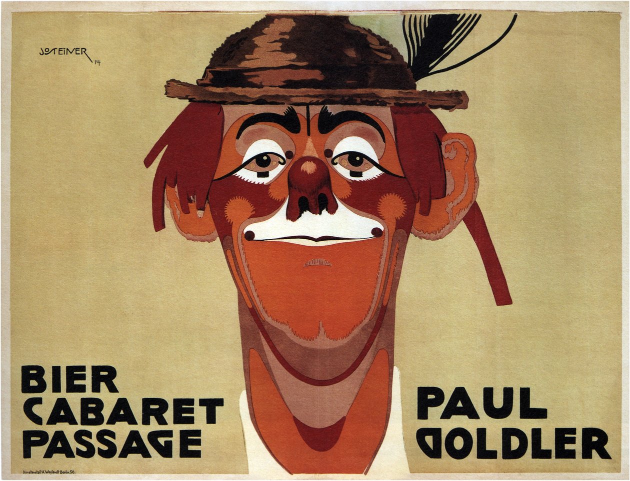 Bier Cabaret Passage. Paul Goldler, 1914 av Jo Steiner