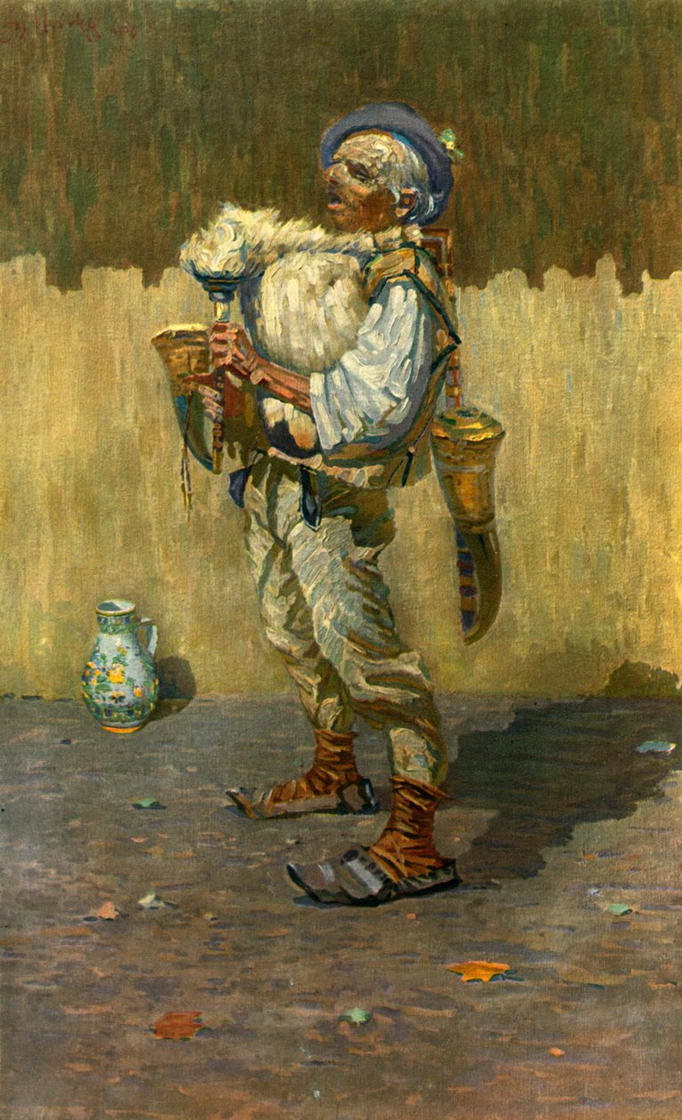 En sekkepiper, Joa Uprka 1861-1940, 1948 av Joža Uprka