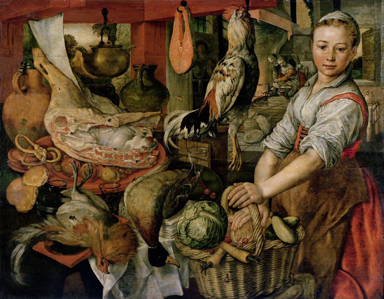 Kjøkkeninnredning, 1566 av Joachim Beuckelaer