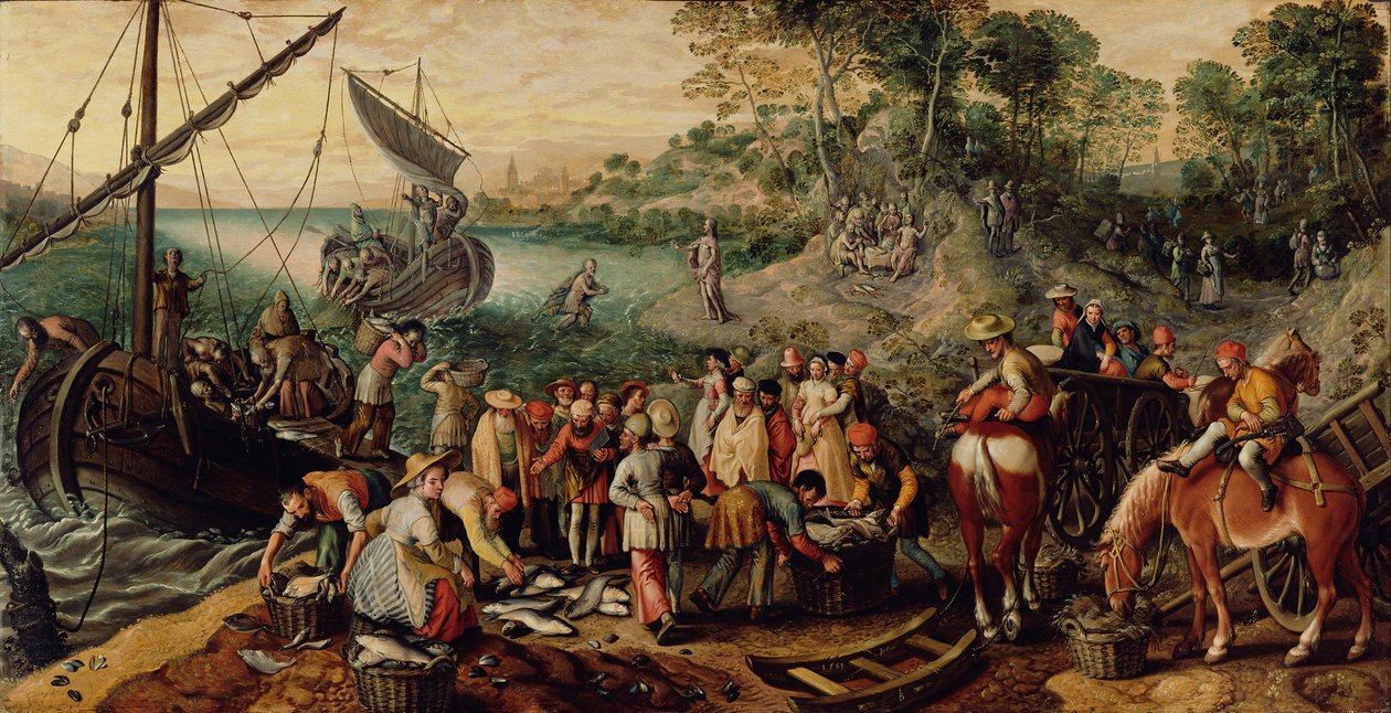 Det mirakuløse utkastet til fisk av Joachim Beuckelaer