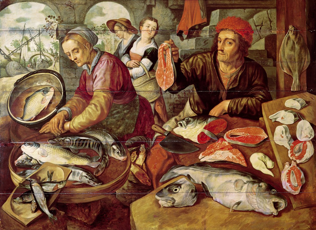 Fisketorget av Joachim Bueckelaer