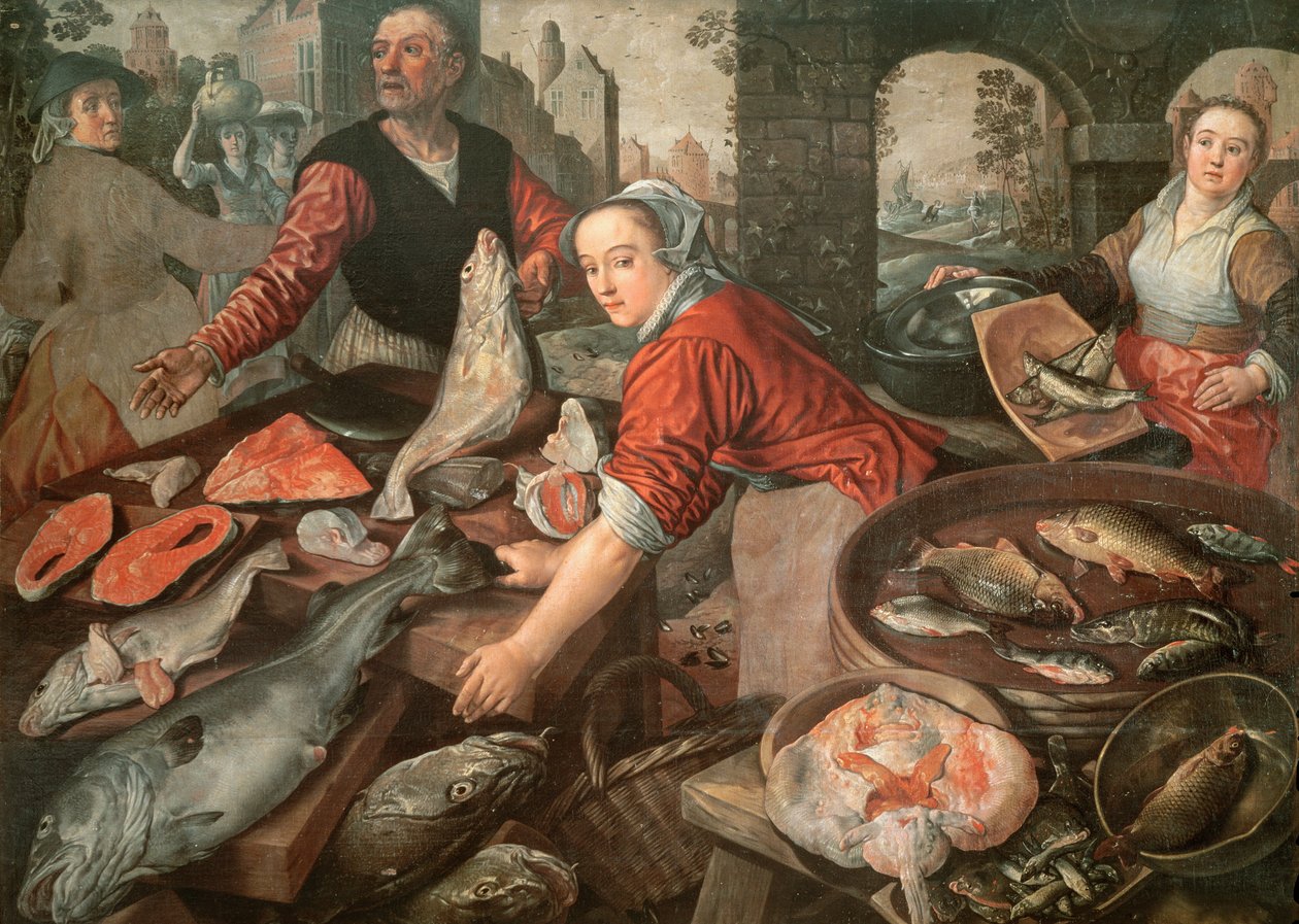 Fisketorget av Joachim Bueckelaer