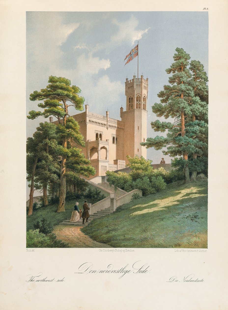 Oscarshal Northwest Side, 1852 av Joachim Frich