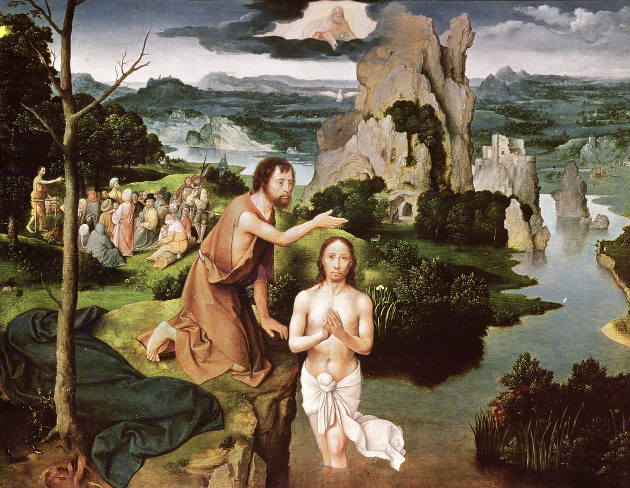 Kristi dåp, ca. 1515 av Joachim Patinir