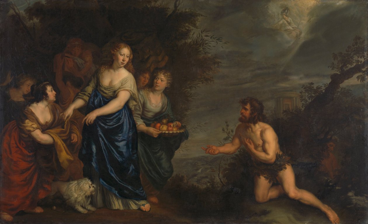 Odysseus og Nausicaa av Joachim von Sandrart