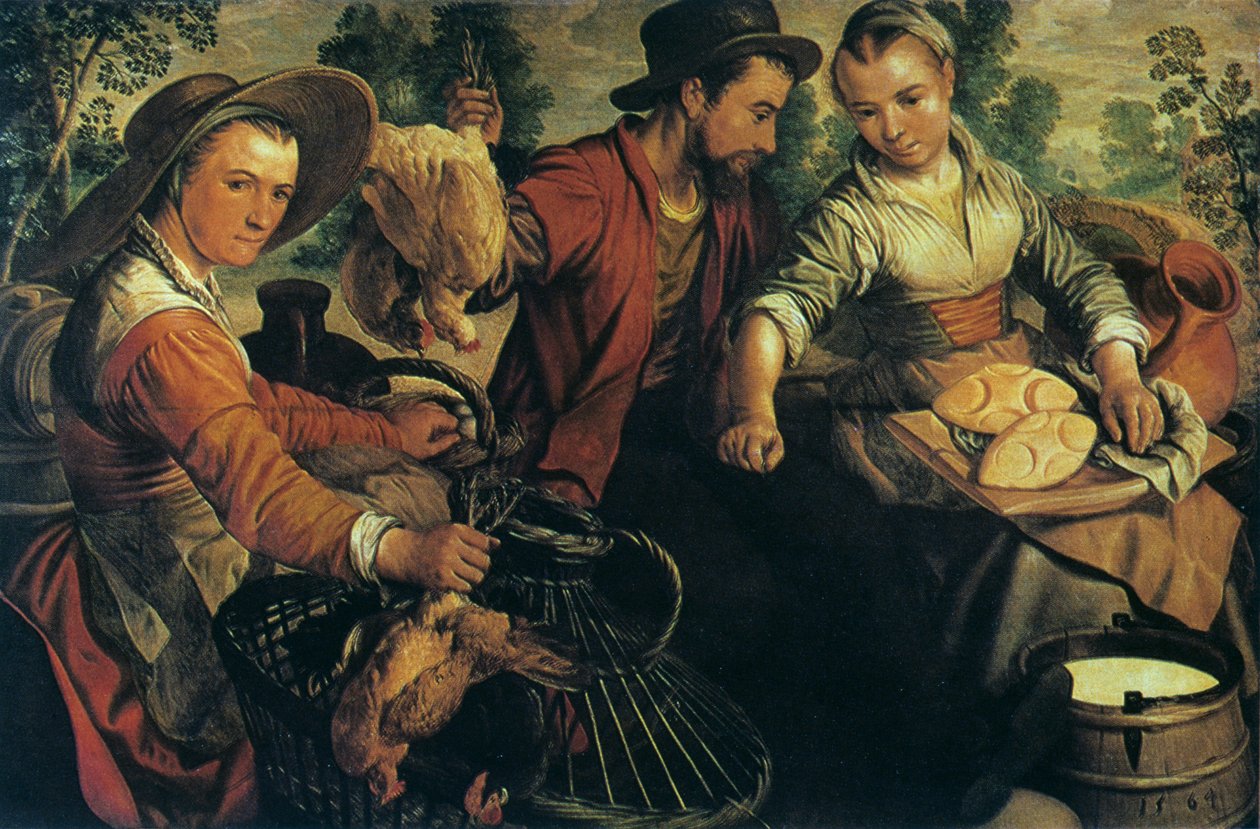 På markedet, c1554-1574 av Joachim Beuckelaer