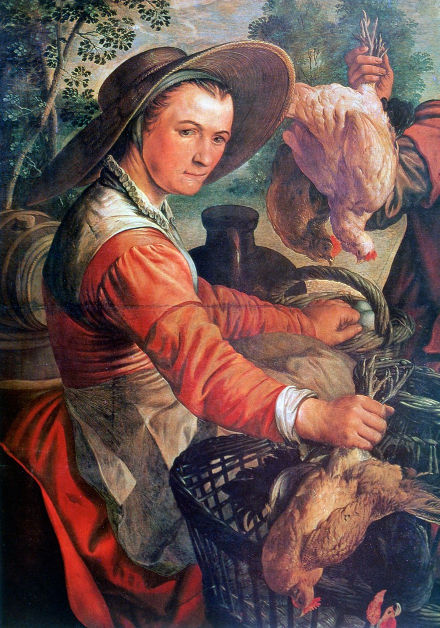 På markedet, detalj, c1550-1537 av Joachim Beuckelaer