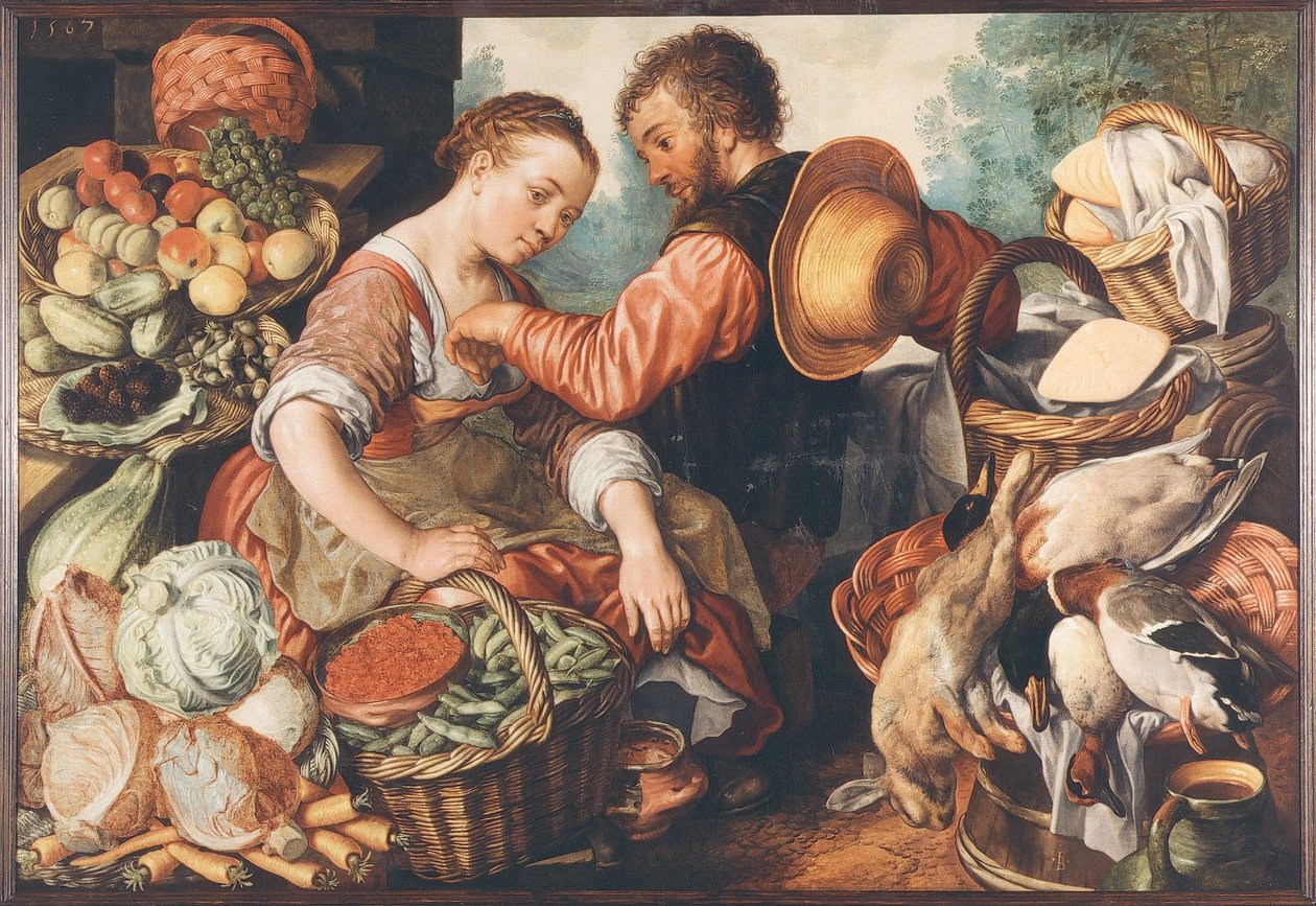 Markedsscene, 1567. av Joachim Beuckelaer