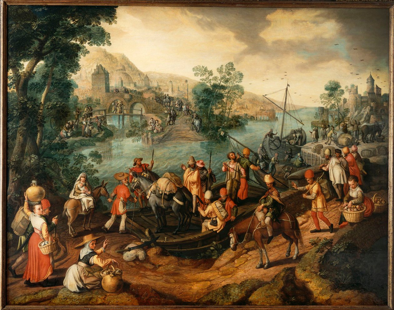 Flukten til Egypt, 1563. av Joachim Beuckelaer