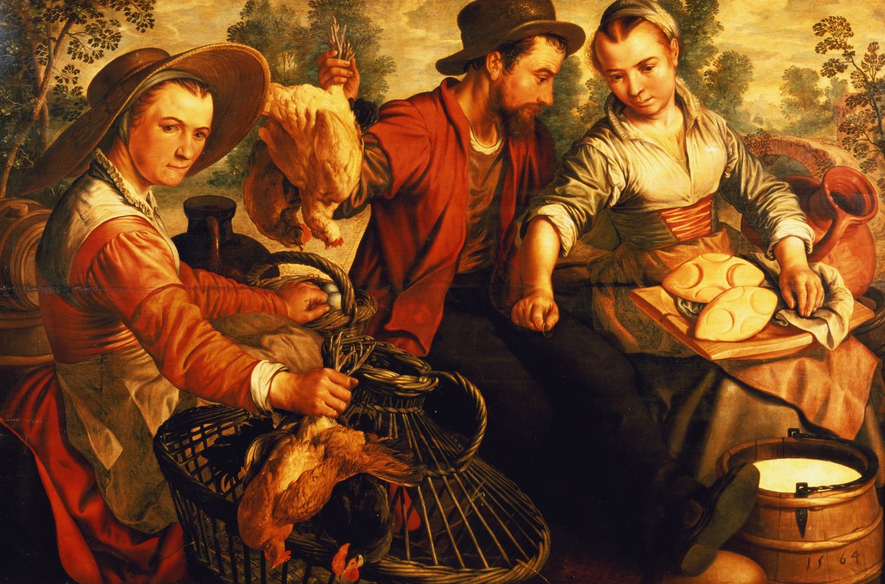 At the Market av Joachim Beuckelaer