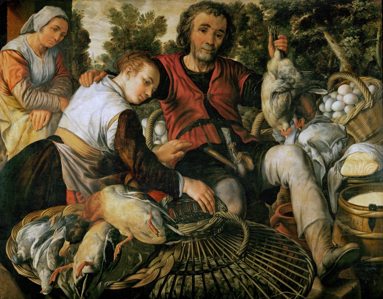 Tidlig nederlandsk kunst: Scene de marche - Markedsscene av Beuckelaer, Joachim (ca. 1533-1574) av Joachim Beuckelaer