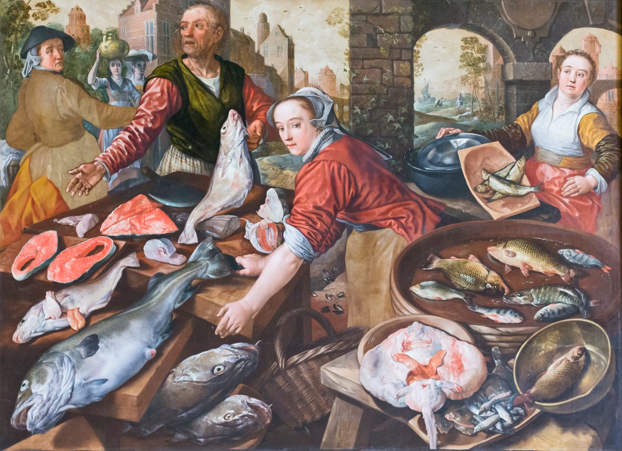 Market Square, Joachim Beuckelaer (olje på lerret) av Joachim Beuckelaer