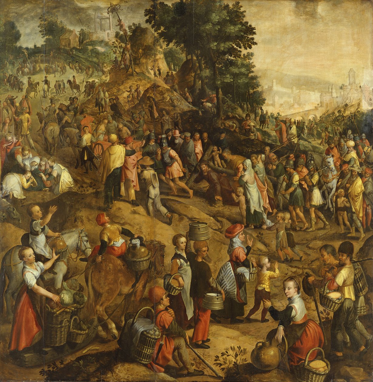 Kristus som bærer korset, 1563 av Joachim Bueckelaer