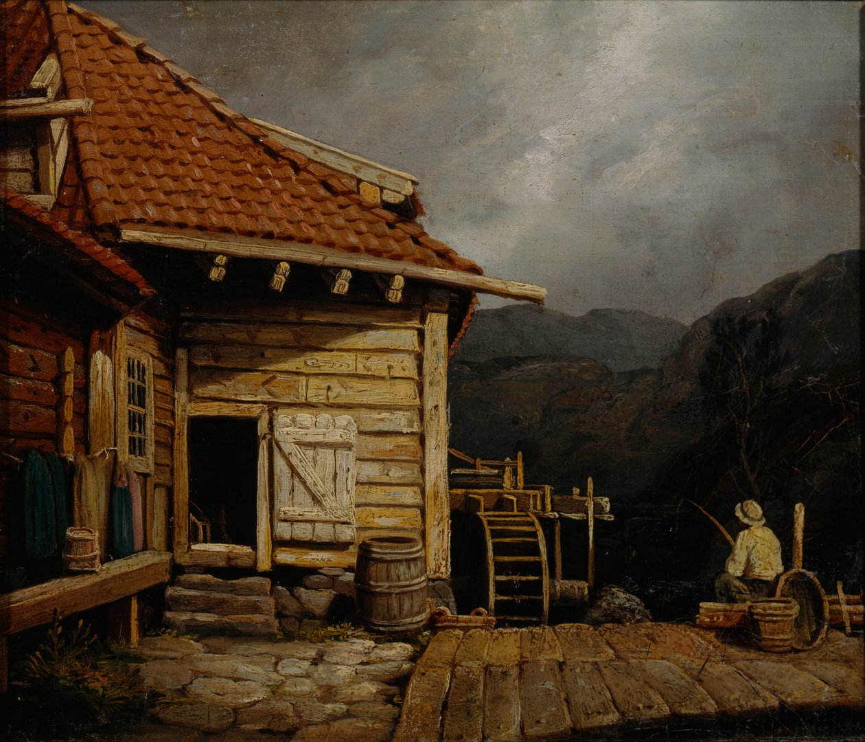 Mill by Svartediket (oil on canvas) av Joachim Frich