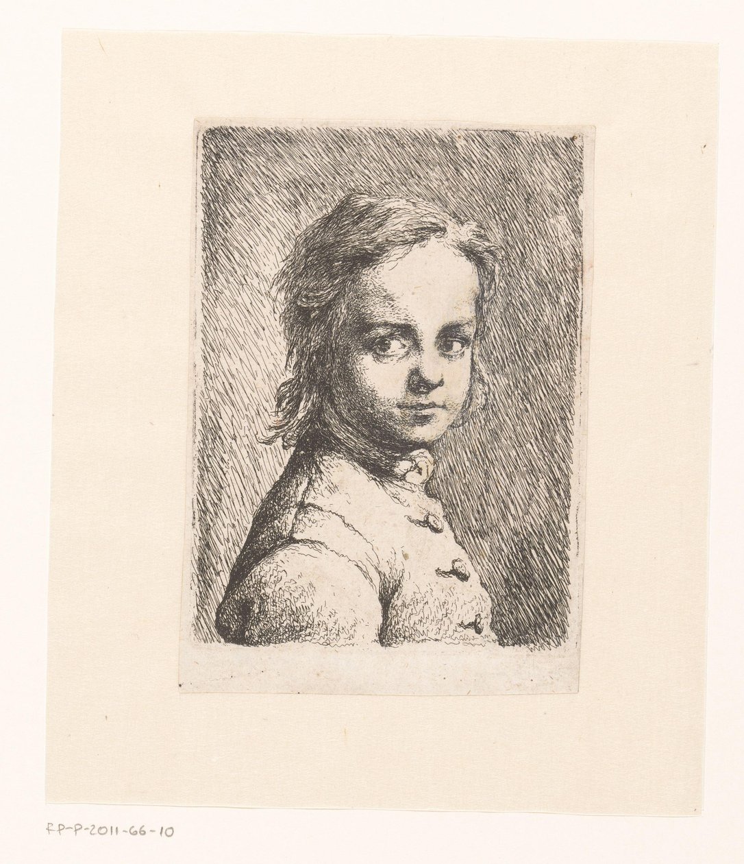 Portrett av en ukjent gutt av Joachim Martin Falbe (attributed to)