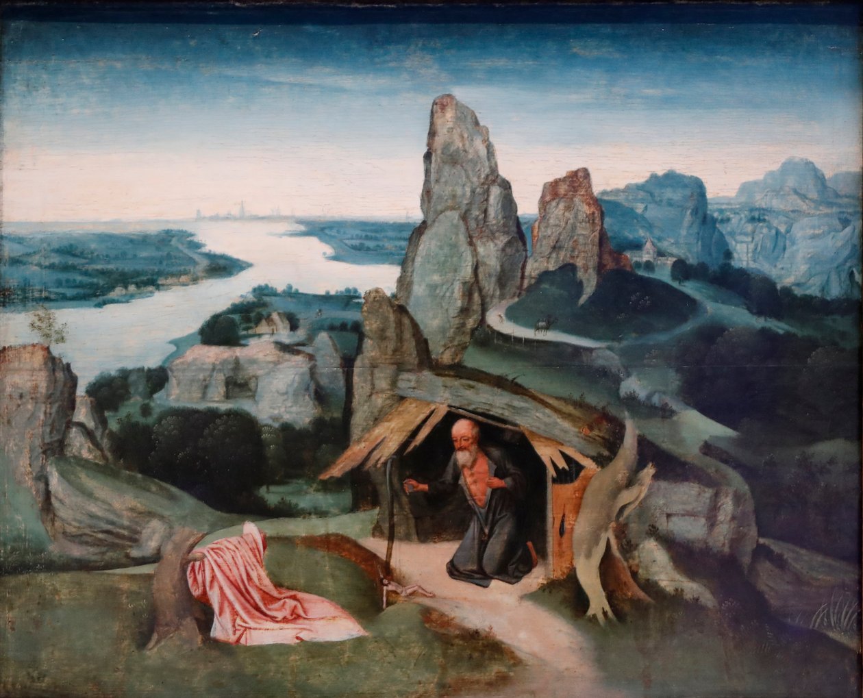 Saint Hieronymus i villmarken, 1530 av Joachim Patenier