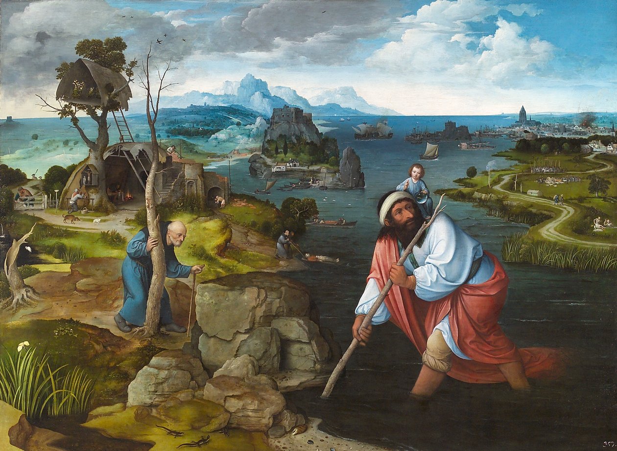 Landskap med Saint Christopher, ca 1524 av Joachim Patinir