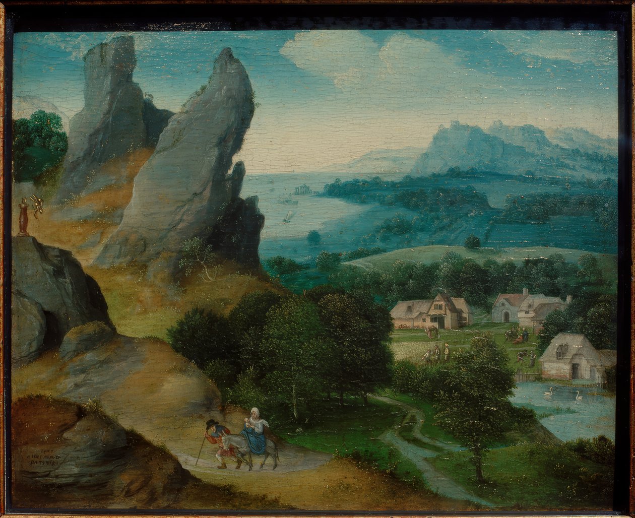 Landscape Escape with the Flight into Egypt av Joachim Patinir