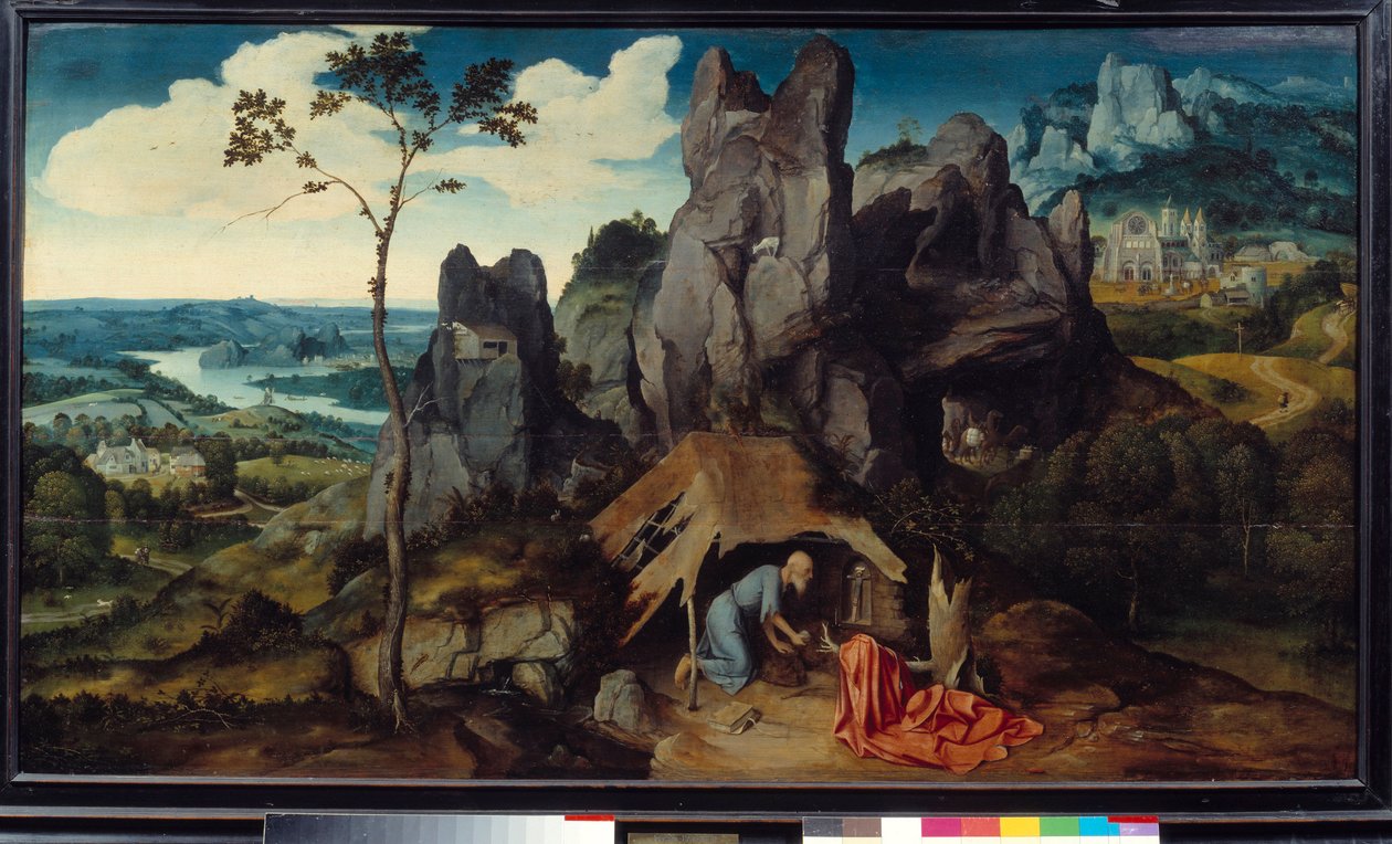 Sankt Hieronymus i ørkenen maleri av Joachim Patinir (1485-1524) av Joachim Patinir