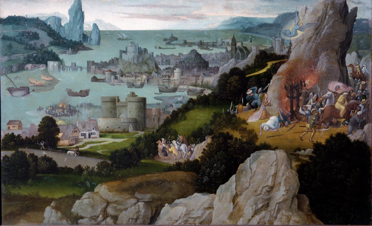 Martyrdommen til St. Katarina av Alexandria (maleri av Joachim Patinir