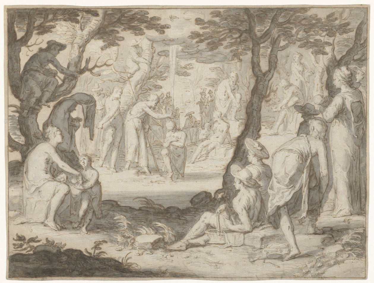 Kristi dåp av Joachim Wtewael or Utewael