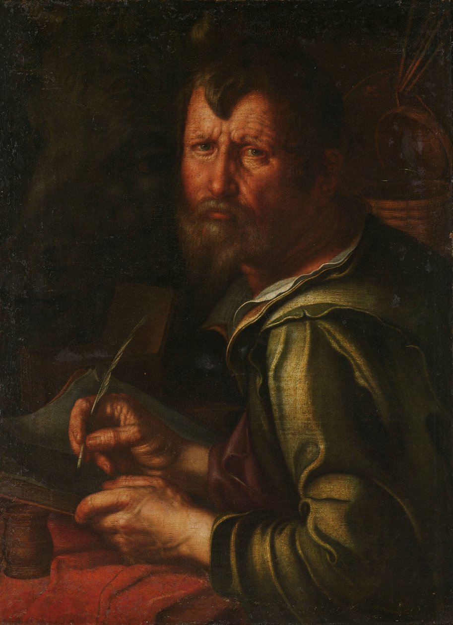 Evangelisten Saint Luke av Joachim Wtewael or Utewael