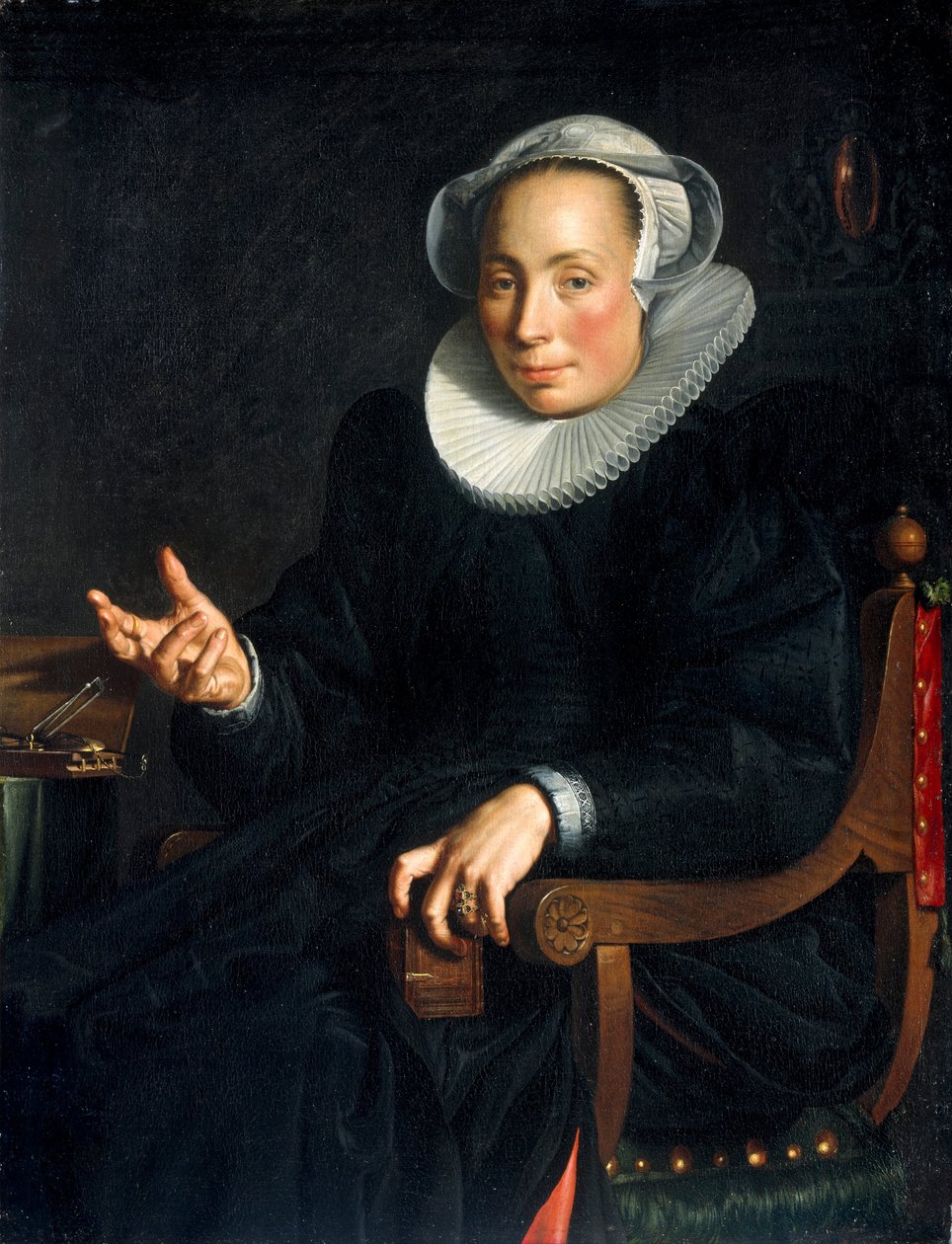 Portrett av Christina Wtewael van Halen 1568-1629, 1601 av Joachim Wtewael or Utewael