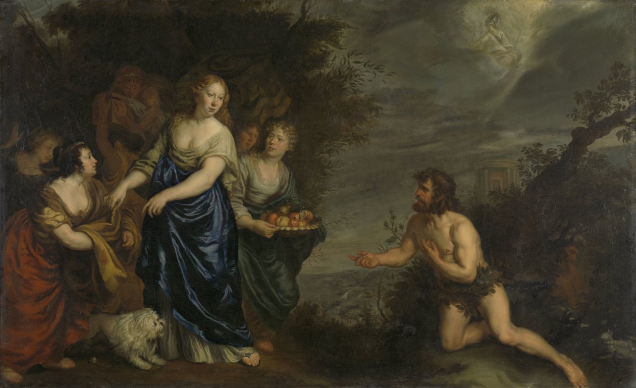 Odysseus og Nausicaa av Joachim von Sandrart (I)