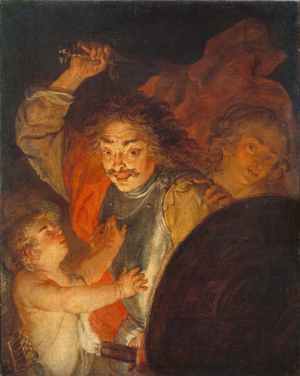 Mars, Venus og Amor Allegory of Anger, ca. 1630 av Joachim von Sandrart