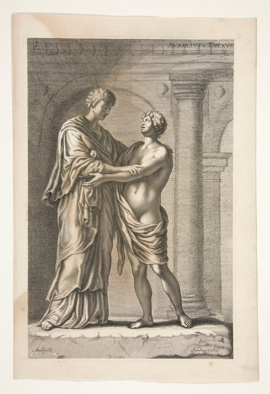 Papirius, fra Ancient Sculptures Admired av Joachim von Sandrart