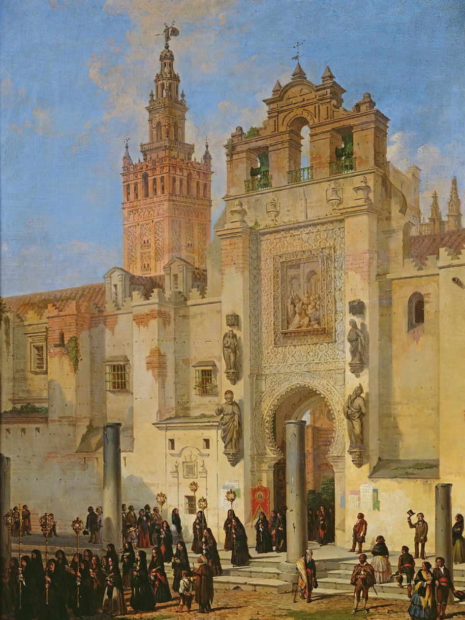 Religiøs prosesjon i Sevilla av Joachin Dominguez Becquer
