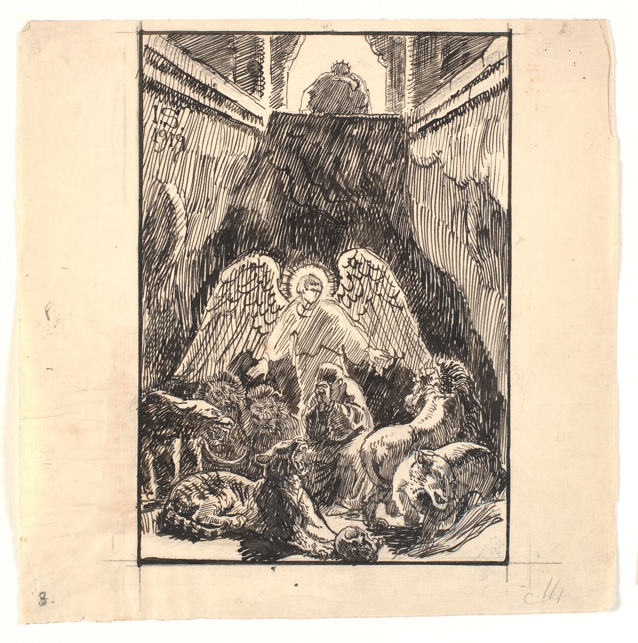 Daniel i løvens hule av Joakim Frederik Skovgaard