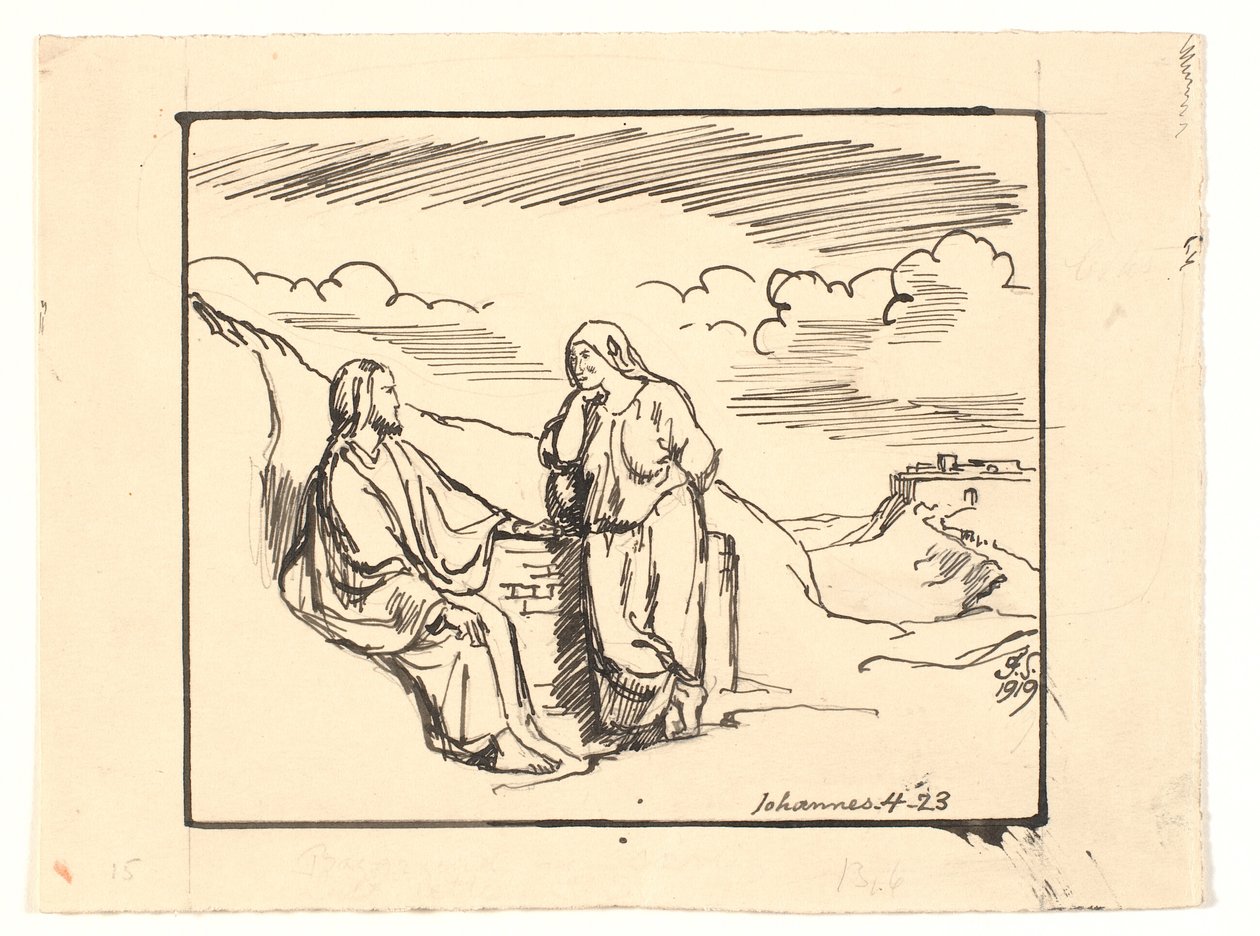Kristus og den samaritanske kvinnen av Joakim Frederik Skovgaard