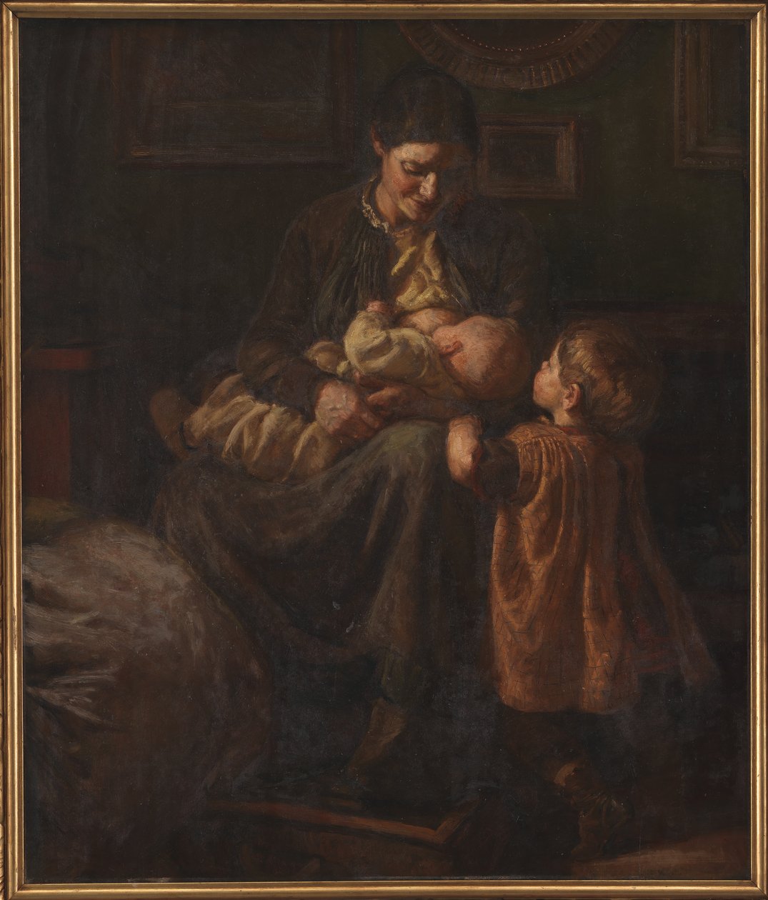 Kunstnerens kone med to barn av Joakim Frederik Skovgaard
