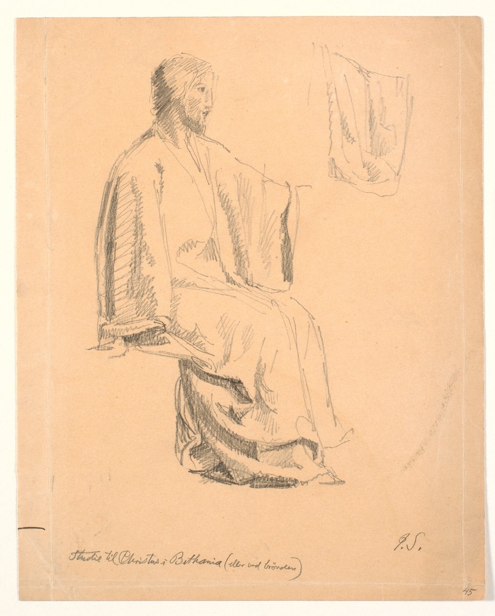 Studie av sittende Kristus av Joakim Frederik Skovgaard