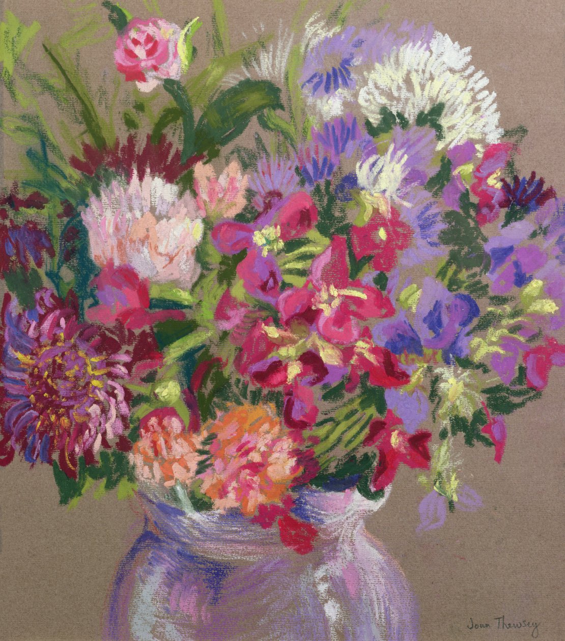 Asters (pastell) av Joan Thewsey