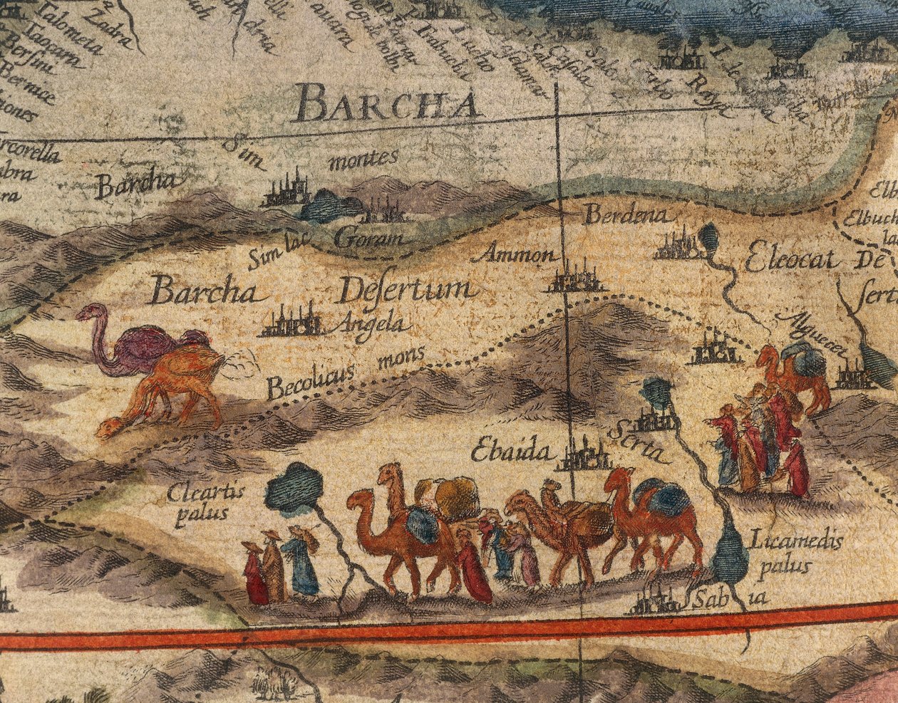 Kart over Afrika i 1686 av Joan Blaeu, detalj av Joan Blaeu