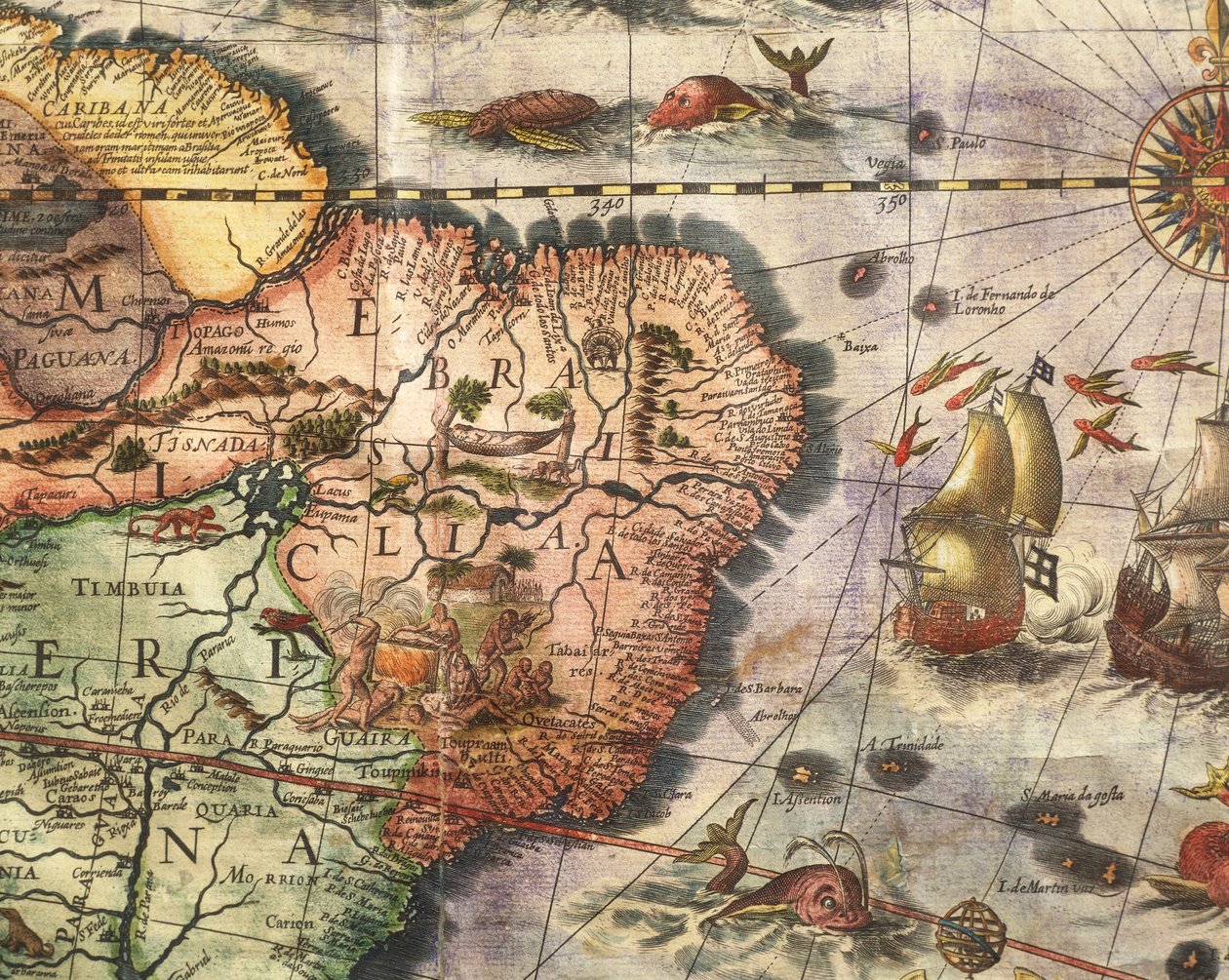 Kart over Amerika laget av Joan Blaeu av Joan Blaeu